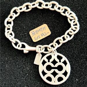NWOT Coach 925 Sterling Silver Charm Bracelet